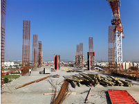 A-B/1-6 בין צירים B יציקת תקרת קומה 7 גוש